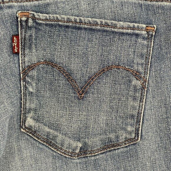 Levi's Demi Curve Jeans Womens 8/29 Blue Classic Mid-Rise Straight Denim Pants - Picture 11 of 12